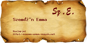 Szemán Emma névjegykártya
